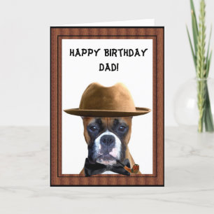 Happy Birthday dad boxer greeting card