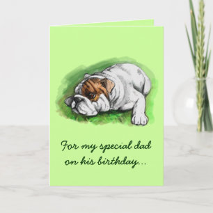 Happy Birthday Dad: Bulldog Card