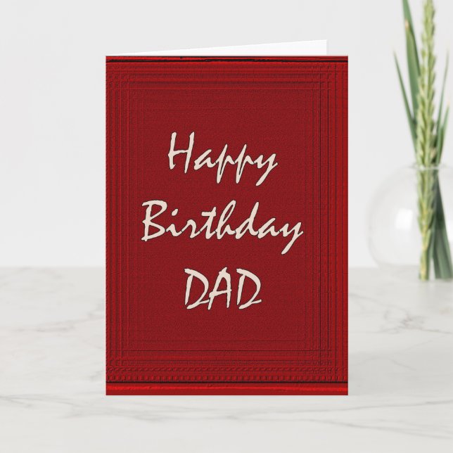 Happy Birthday Dad Card (Front)