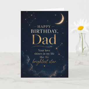 Happy Birthday Dad Celestial Card 