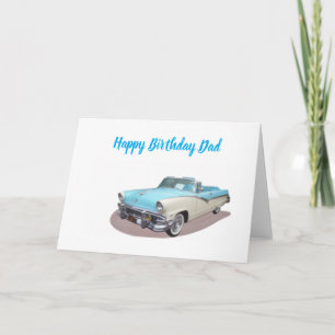 Happy Birthday Dad Classic Car Card