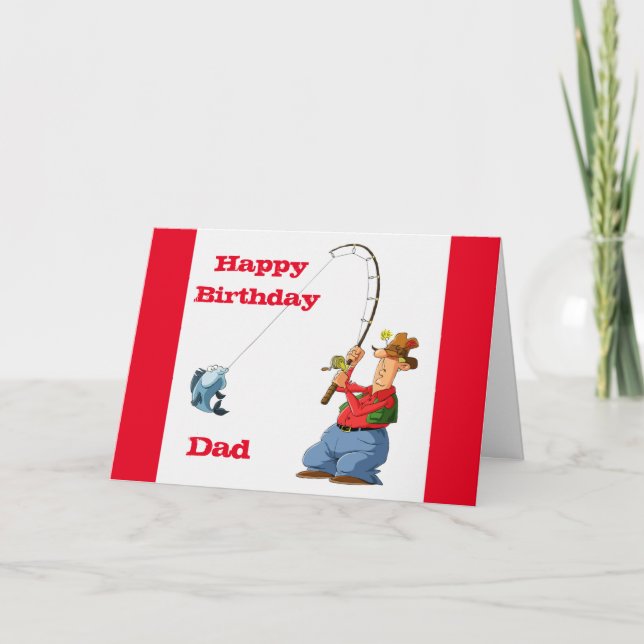 HAPPY BIRTHDAY *DAD* FAVORITE FISHERMAN Card (Front)
