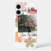 Happy Birthday Dad Floral Photo I Love My Father i