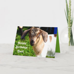 Happy Birthday Dad from Favourite Kid (with Goat) Card