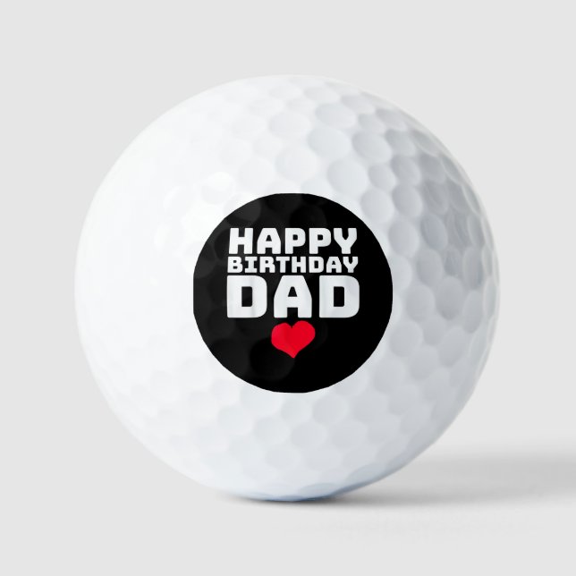 Happy Birthday Dad Golf Balls (Front)