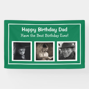 Happy Birthday Dad, Green Birthday Banner