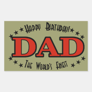 Happy Birthday Dad Label