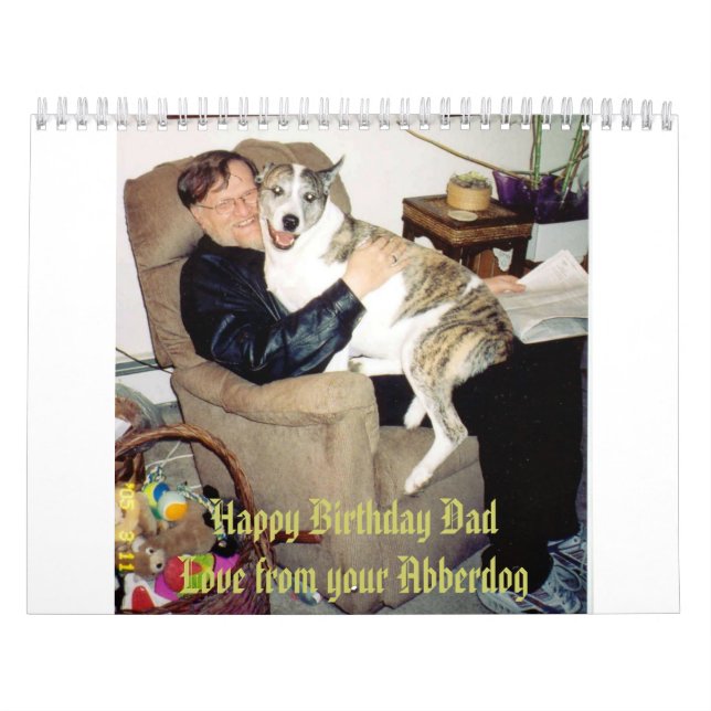 Happy Birthday Dad, Love from your Abberdog Calendar (Cover)