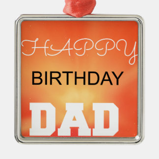 Happy Birthday Dad Metal Tree Decoration