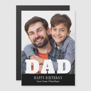 Happy Birthday Dad Modern Personalised Photo