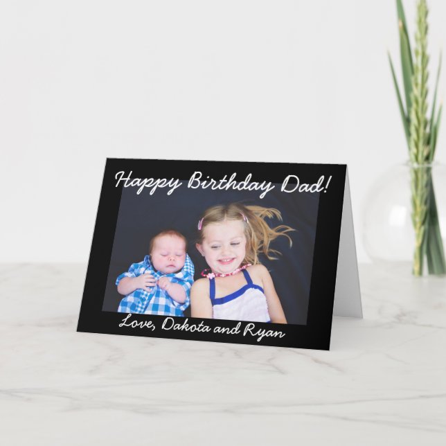 Happy Birthday Dad Personalised Photo Card (Front)