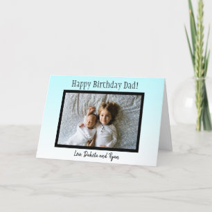 Happy Birthday Dad Personalised Photo Card