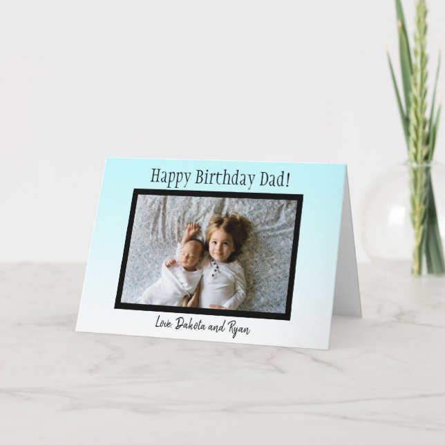 Happy Birthday Dad Personalised Photo Card (Front)