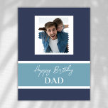 Happy Birthday Dad Photo Card<br><div class="desc">Add a personal touch to your Father's Birthday celebrations with this beautifully designed card.  Express your gratitude and affection with a thoughtful message and make your dad's day even more special. Use the Design Tools to insert your own photo.</div>