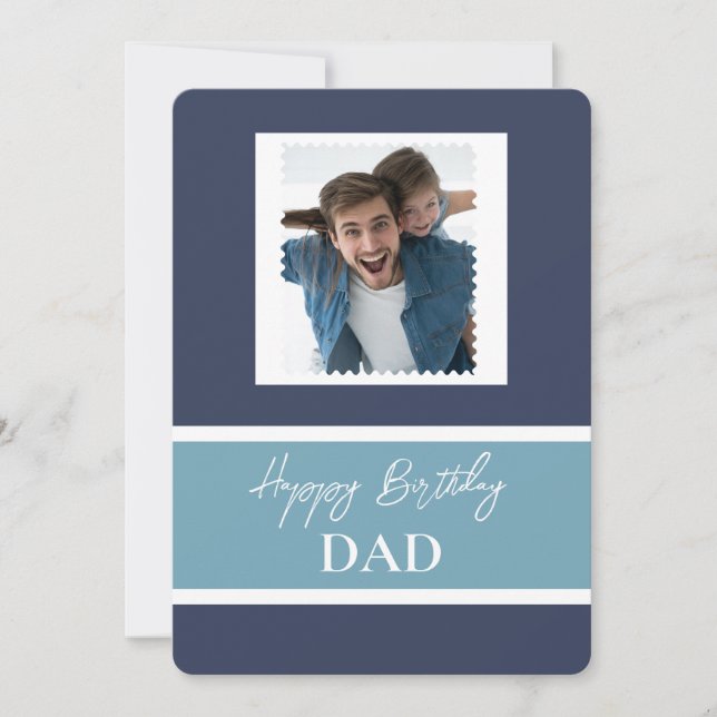 Happy Birthday Dad Photo Card (Front)