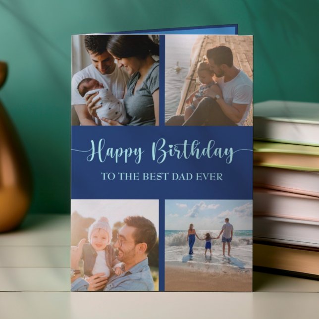 Happy Birthday Dad Photo Collage Best Dad Card (Creator Uploaded)