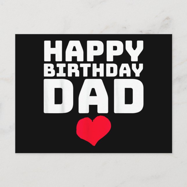 Happy Birthday Dad Postcard (Front)