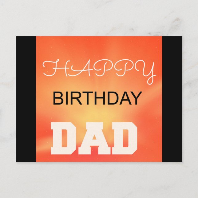 Happy Birthday Dad Postcard (Front)