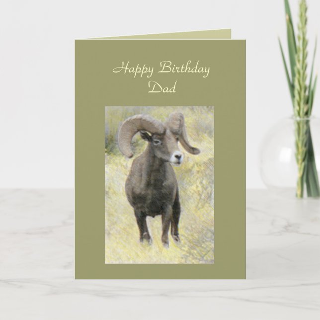 Happy Birthday Dad Template Card (Front)