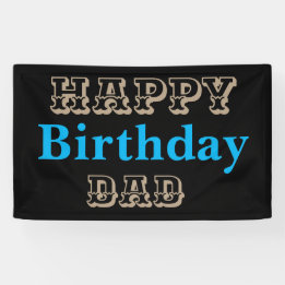 Happy Birthday Dad Western Banner