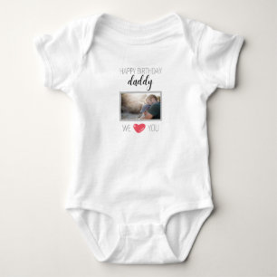 HAPPY BIRTHDAY DADDY BABY BODYSUIT PERSONALIZED