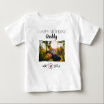 HAPPY BIRTHDAY DADDY BABY CLOTHES CUSTOM PHOTO BABY T-Shirt<br><div class="desc">"Happy Birthday Daddy" baby clothes collection, designed to make your little one's daddy's birthday even more special! These adorable and charming outfits are perfect for celebrating and creating lasting memories with the best dad in the world. Tag : fathers day, daddy, best dad ever, birthday, dad, best dad, happy fathers...</div>