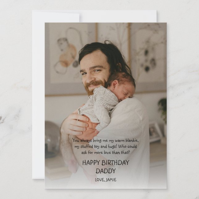 Happy Birthday Daddy From Baby Card (Front)