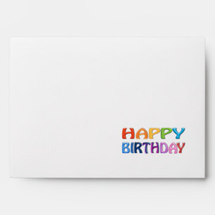 happy Birthday Daddy - Happy Colourful Envelope