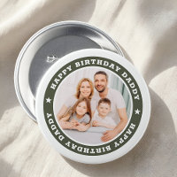 Happy Birthday Daddy Modern Simple Custom Photo