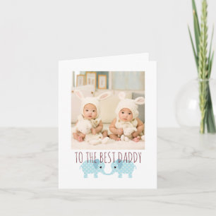 Happy Birthday Daddy Photo From Twins Card