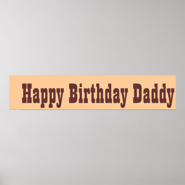 Happy Birthday Daddy Poster (Front)