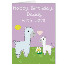Happy Birthday Daddy With Love - Birthday Card