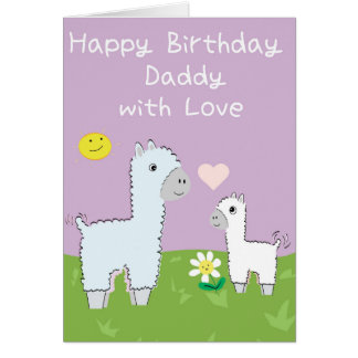 Happy Birthday Daddy With Love - Birthday Card