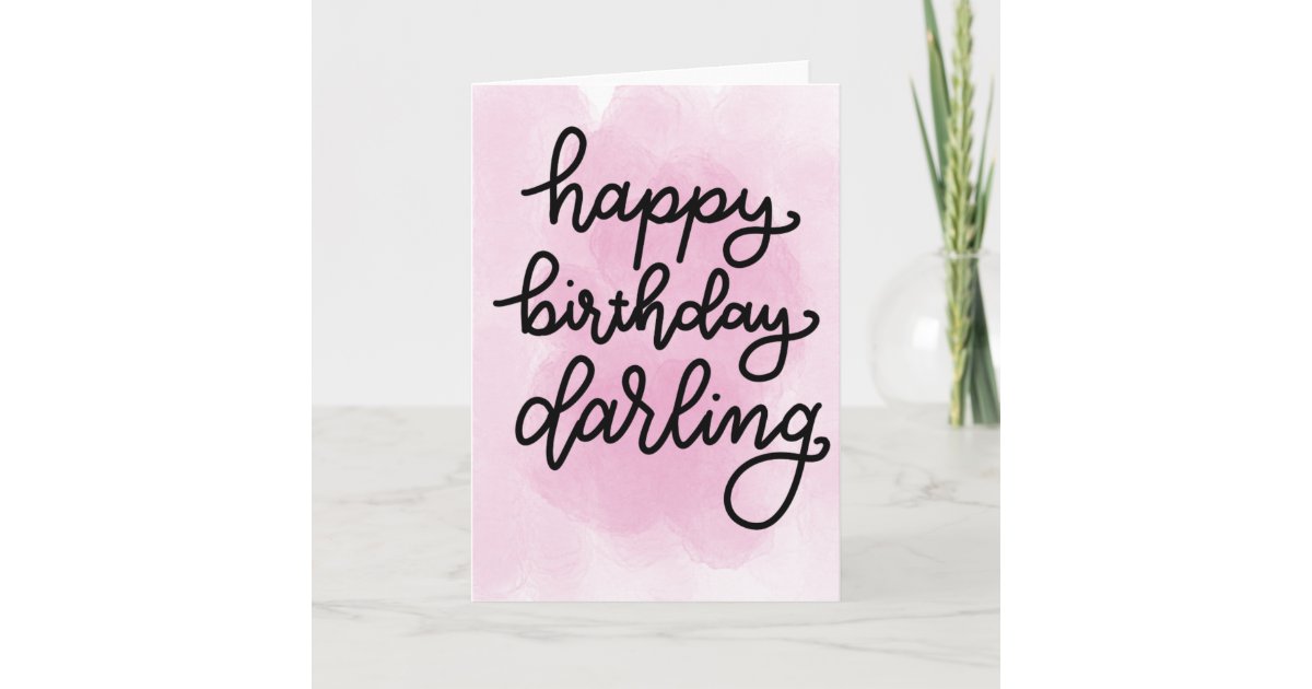 Happy Birthday Darling card | Zazzle.co.uk