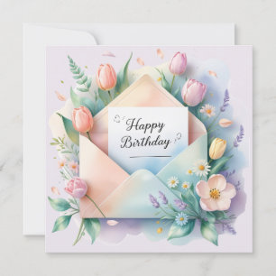 Happy birthday darling. Greeting card