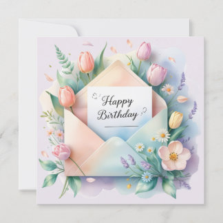 Happy birthday darling. Greeting card
