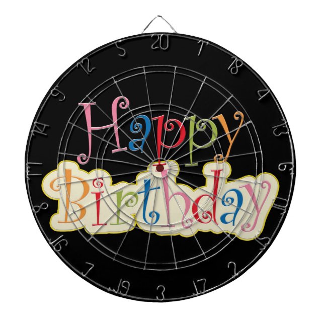 Happy Birthday Dartboard (Front)