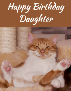 Cat Daughter Birthday Cards Zazzle Uk
