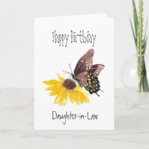 Happy Birthday Daughter-in-Law Butterfly Garden Card