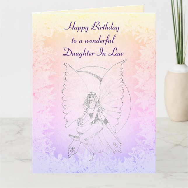 Happy Birthday Daughter in Law Fairy design Card (Front)