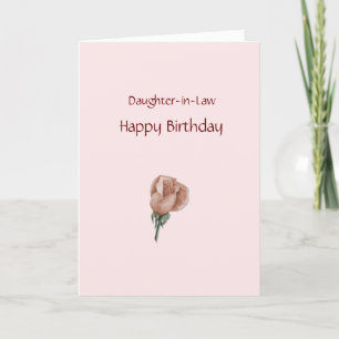 Happy Birthday Daughter-in-Law - Rose Card