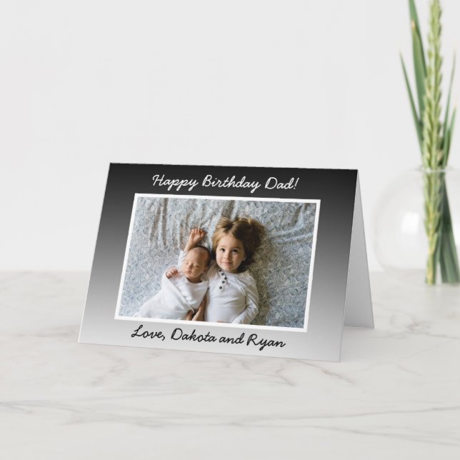 Happy Birthday Day Dad Personalised Photo Card (Front)