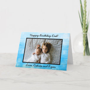 Happy Birthday Day Dad Personalised Photo Card