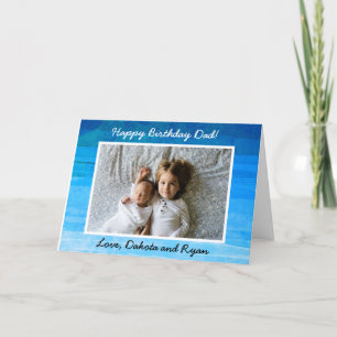 Happy Birthday Day Dad Personalised Photo Card