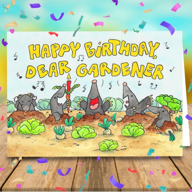 Happy Birthday, Dear Gardener greeting Card (Creator Uploaded)