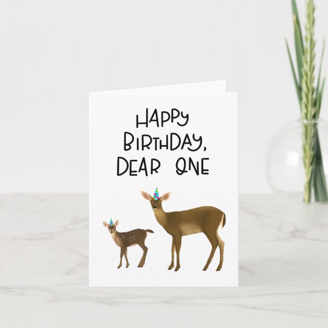 Happy Birthday, Dear One card (Front)
