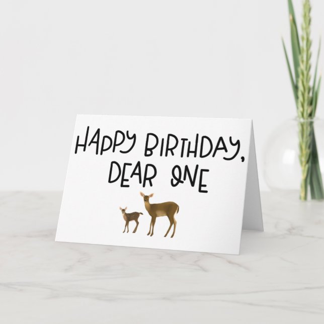 Happy Birthday, dear one card (Front)