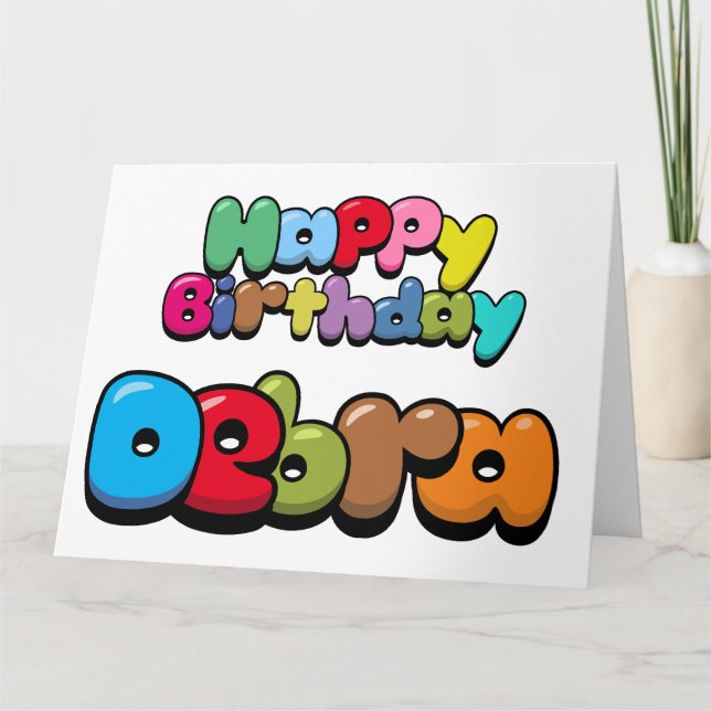 Happy Birthday Debra Card (Front)