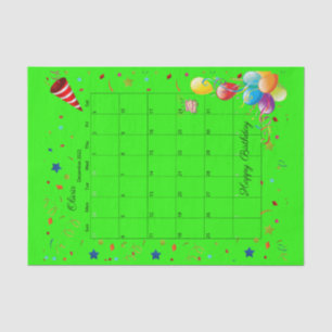 Happy Birthday December 2022 Tissue Paper