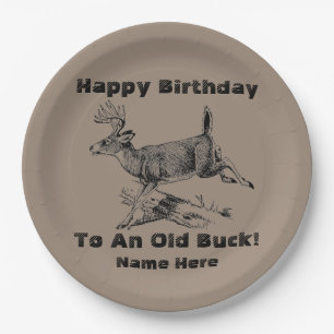 Happy Birthday Deer Plate